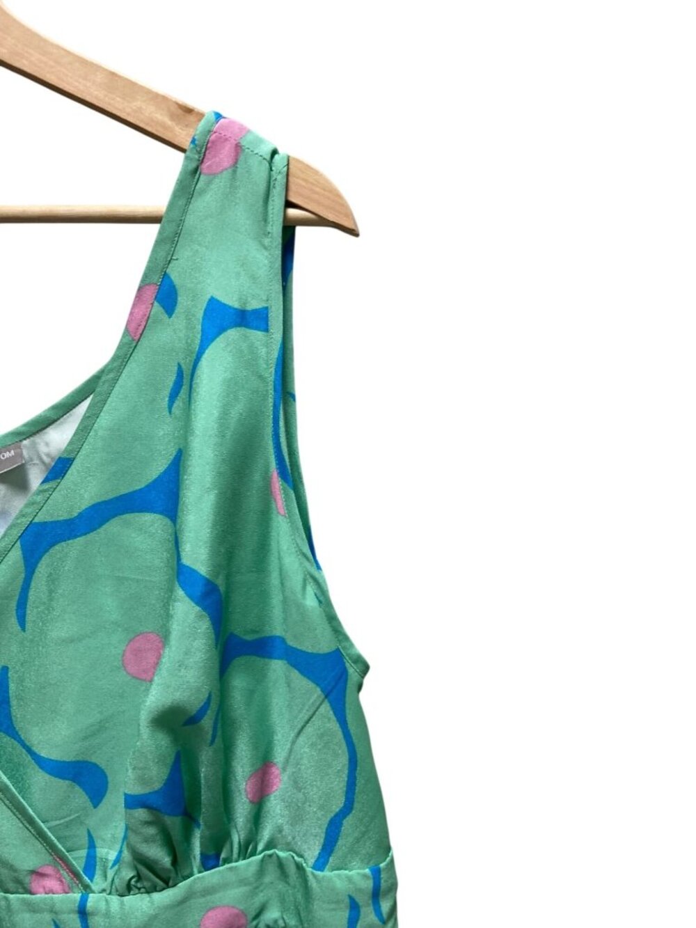 EShakti Printed Sleeveless Maxi Dress Green Size 2X Boho Spring Vacation Flowy - Picture 6 of 12